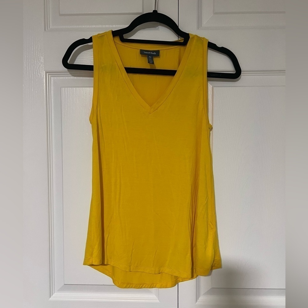 Modcloth V Neck Yellow Tank Top